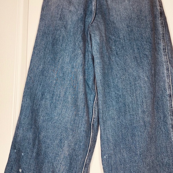 Free People WM Denim High-Waist Wide Jeans Blue - Picture 9 of 9